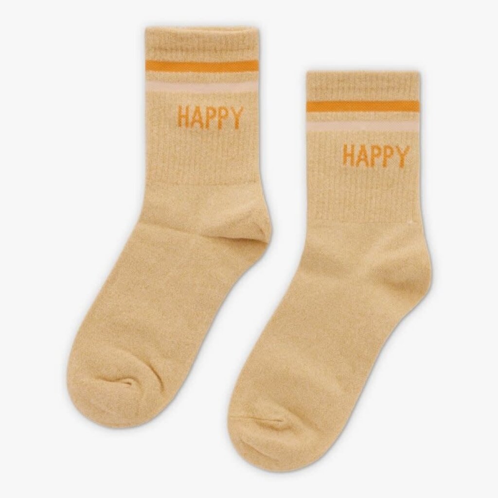 Liet & Joliet Liet & Joliet: sokken beige + oranje HAPPY