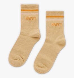 Liet & Joliet Liet & Joliet: sokken beige + oranje HAPPY