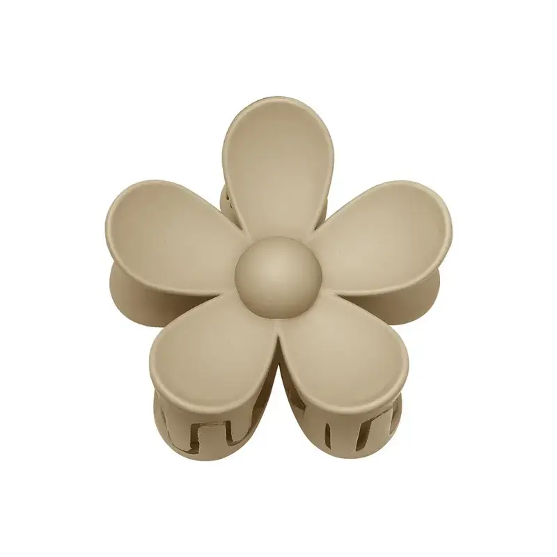 Yehwang Yehwang: haarclip bloem - camel