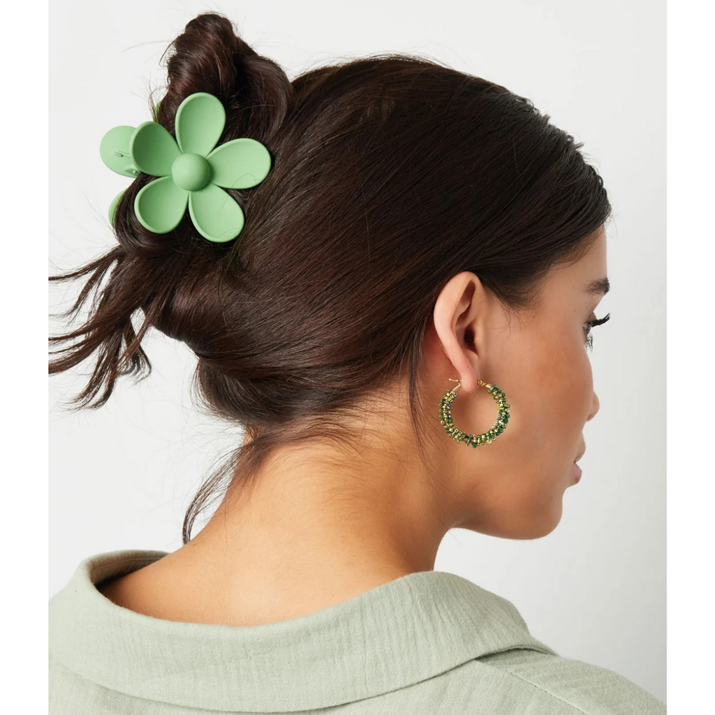 Yehwang Yehwang: haarclip bloem - zwart