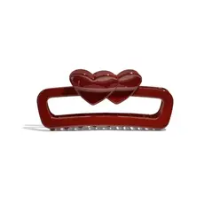 Yehwang Yehwang: haarclip 2 harten - bordeaux