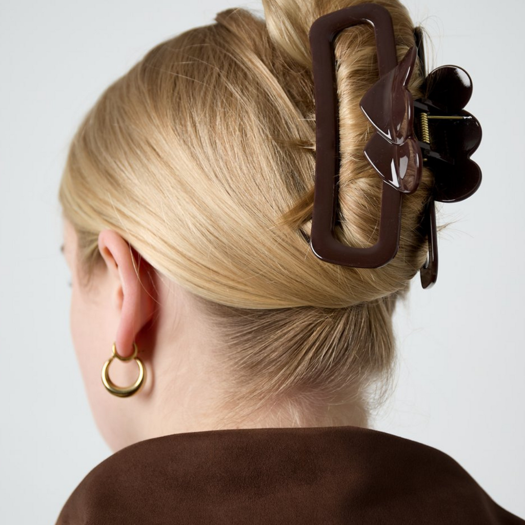 Yehwang Yehwang: haarclip 2 harten - bordeaux