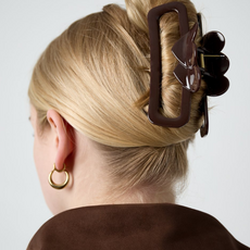 Yehwang Yehwang: haarclip 2 harten - donkerbruin