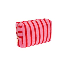 Yehwang Yehwang: make-up tas badstof - strepen roze en rood