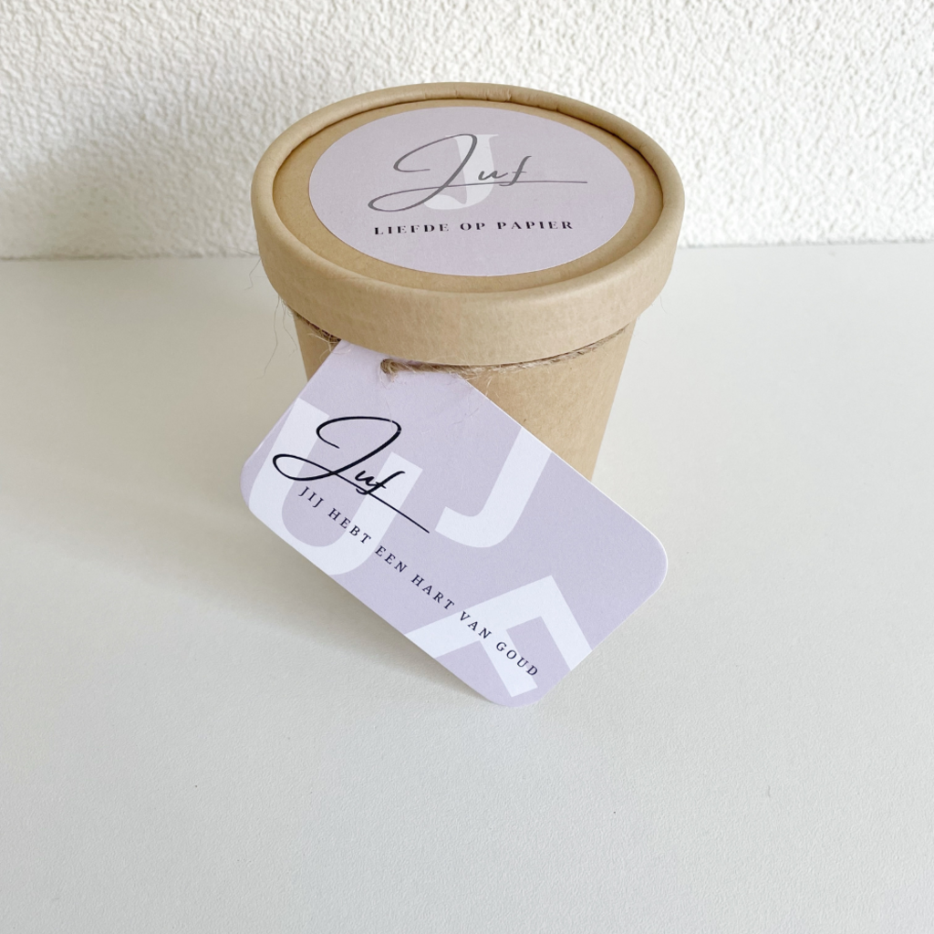 liefde op papier Liefde op papier: Gouden hart kado| Juf