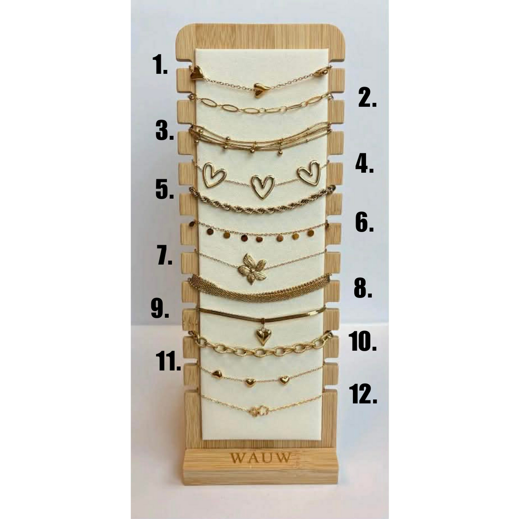 Wauw Wauw: armbandje goud  in stainless steel