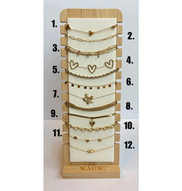 Wauw Wauw: armbandje goud  in stainless steel