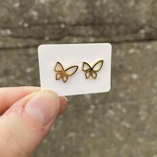 le marché sucré Le marché sucré: oorbellen - vlinder goud