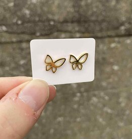 le marché sucré Le marché sucré: oorbellen - vlinder goud