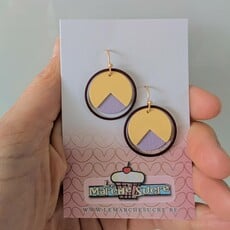 le marché sucré Le marché sucré: oorbellen  - zwart, paars, lichtgeel en goud