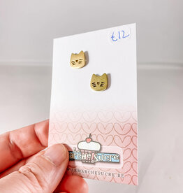 le marché sucré Le marché sucré: oorbellen goud - kat