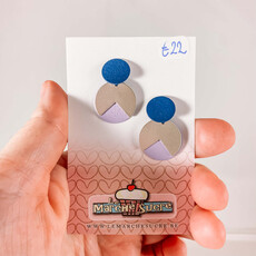 le marché sucré Le marché sucré: oorbellen - blauw, paars en zilver