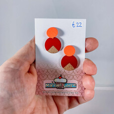 le marché sucré Le marché sucré: oorbellen - fluo oranje, bordeaux en rosé goud