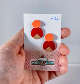 le marché sucré Le marché sucré: oorbellen - fluo oranje, bordeaux en rosé goud