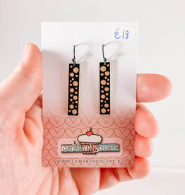 le marché sucré Le marché sucré:  oorbellen - zwart en goud