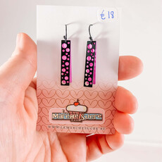 le marché sucré Le marché sucré:  oorbellen - zwart en paars