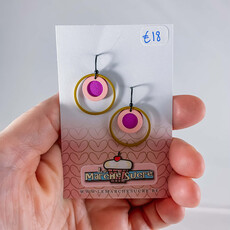 le marché sucré Le marché sucré:  oorbellen - mosterd, zwart, roze en felroze