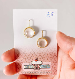 le marché sucré Le marché sucré: oorbellen goud en wit