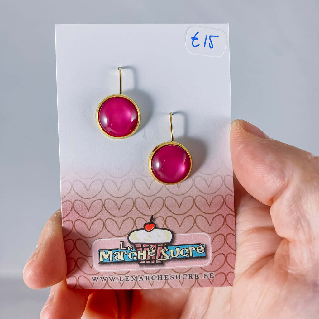 le marché sucré Le marché sucré: oorbellen goud en paars