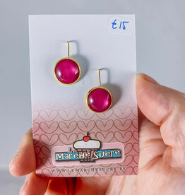 le marché sucré Le marché sucré: oorbellen goud en paars