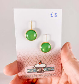 le marché sucré Le marché sucré: oorbellen goud en groen