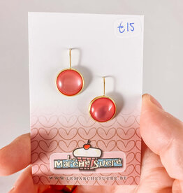 le marché sucré Le marché sucré: oorbellen goud en roze