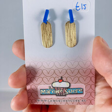 le marché sucré Le marché sucré: oorbellen goud en blauw