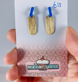 le marché sucré Le marché sucré: oorbellen goud en blauw