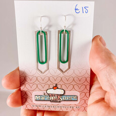 le marché sucré Le marché sucré: oorbellen zilver en groen