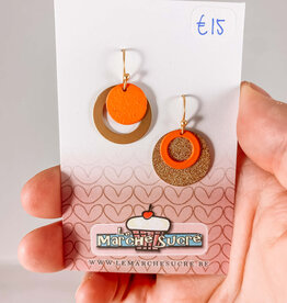le marché sucré Le marché sucré: oorbellen goud en oranje