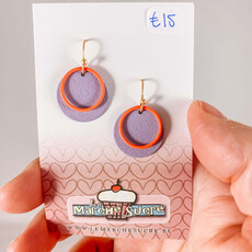 le marché sucré Le marché sucré: oorbellen goud, paars en oranje