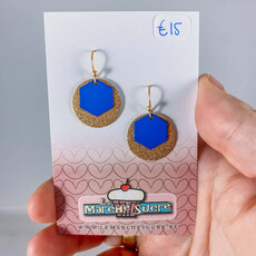 le marché sucré Le marché sucré: oorbellen goud en blauw
