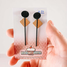 le marché sucré Le marché sucré: oorbellen - zwart en goud