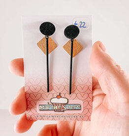 le marché sucré Le marché sucré: oorbellen - zwart en goud