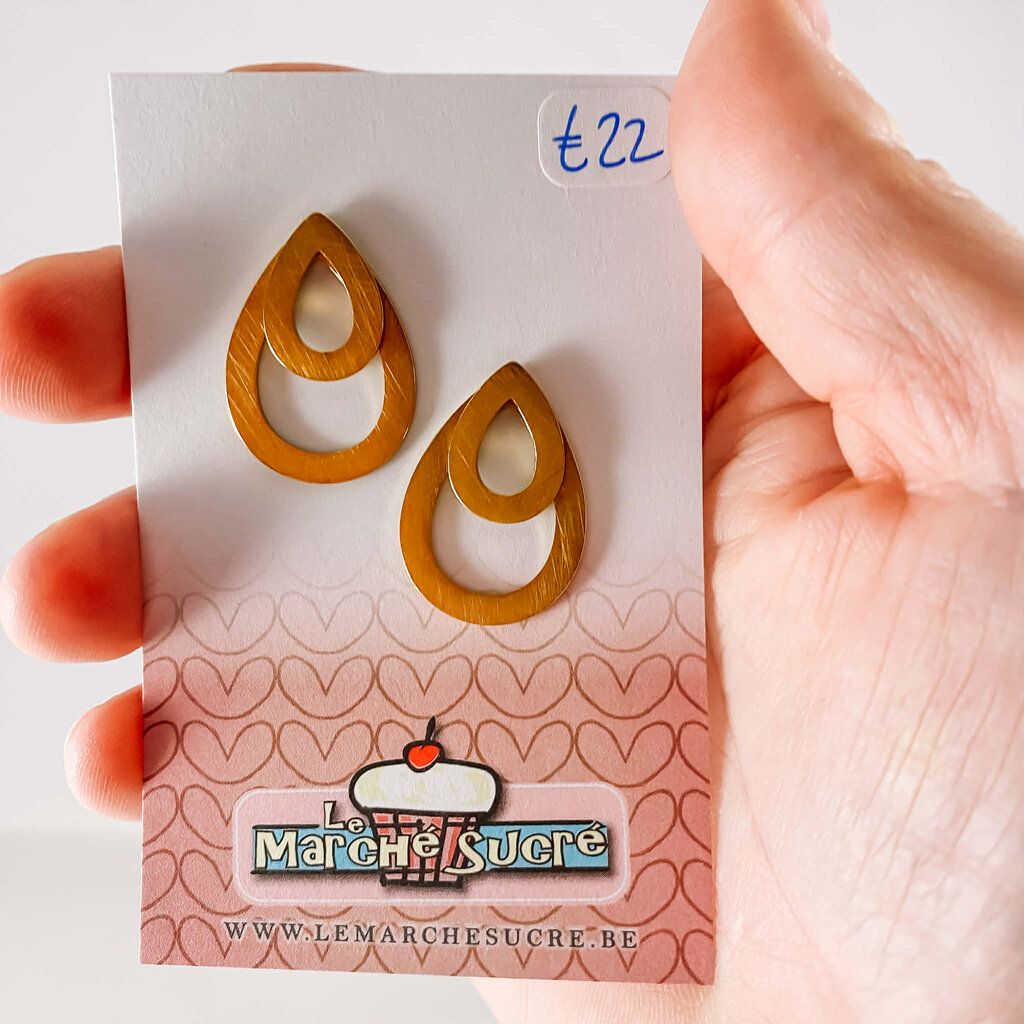 le marché sucré Le marché sucré: oorbellen - goud