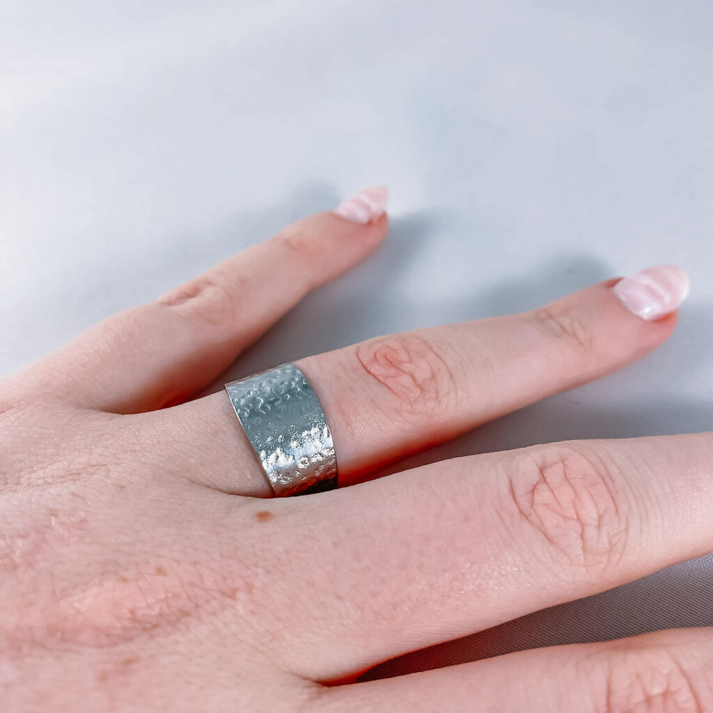 le marché sucré Verstelbare ring in roestvrij staal - zilver