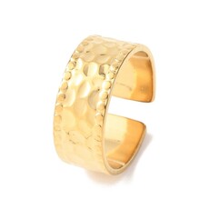 le marché sucré Verstelbare ring in roestvrij staal - Geblutst