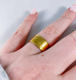 le marché sucré Verstelbare ring in roestvrij staal - vegen