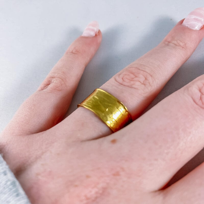 le marché sucré Verstelbare ring in roestvrij staal - vegen