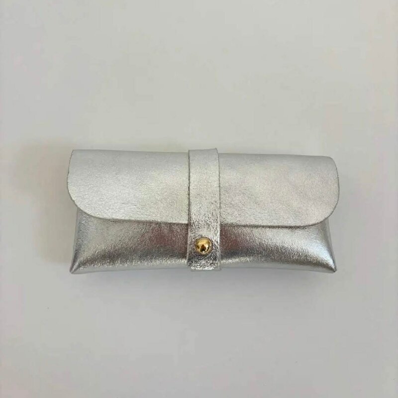 Wauw Wauw: Zonnebriltasje leder - zilver