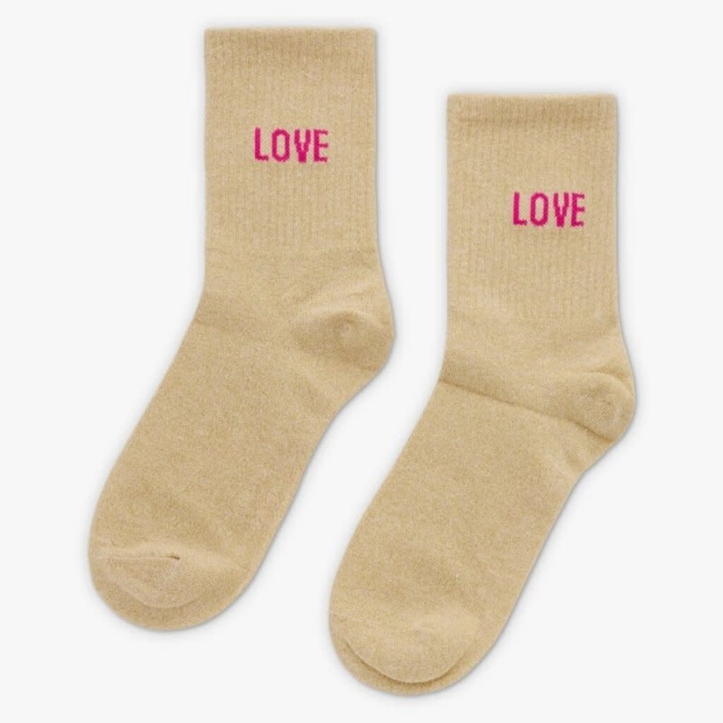 Liet & Joliet Liet & Joliet: sokken LOVE roze