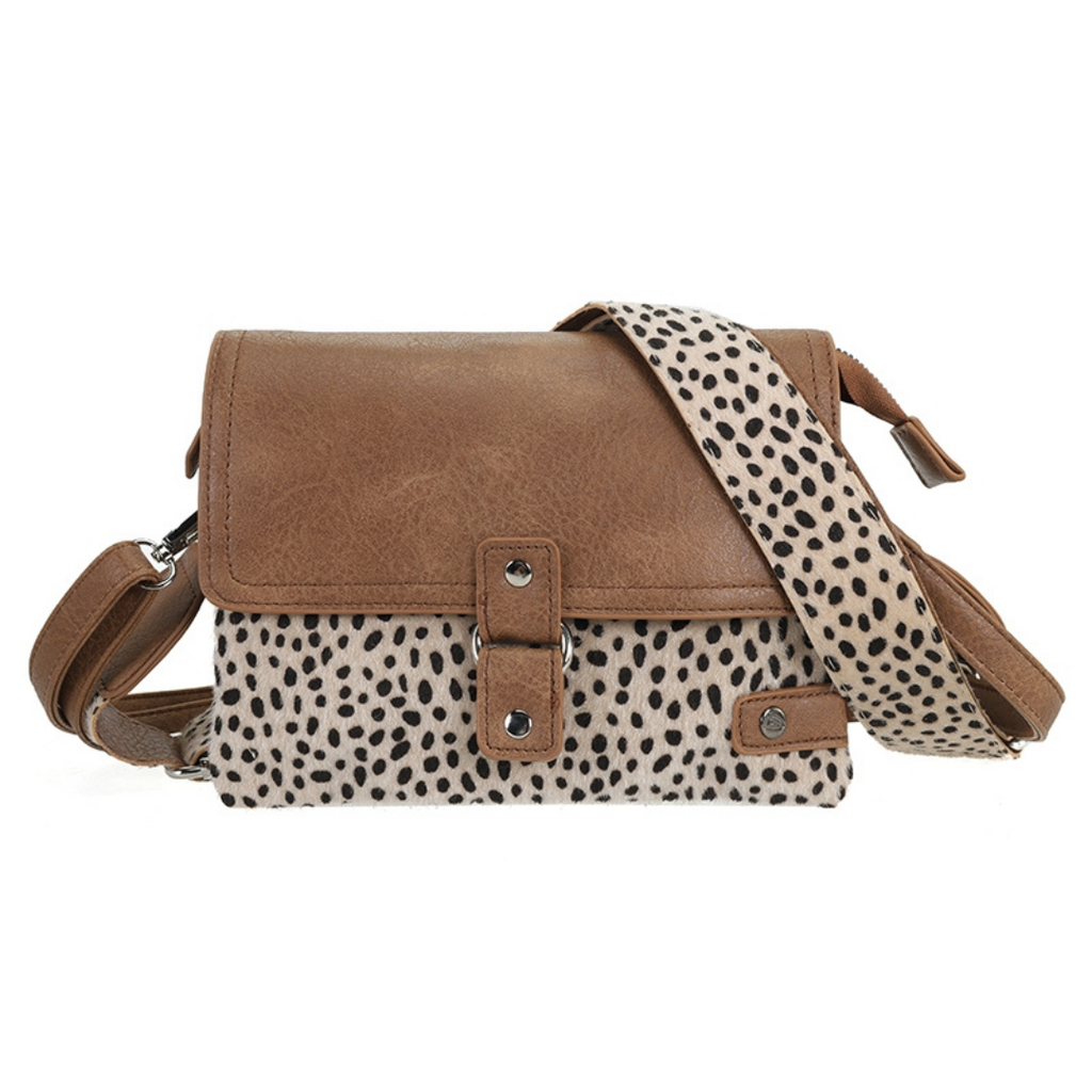 I'm dutch I'm dutch: Handtas - schoudertasje - Camel dot