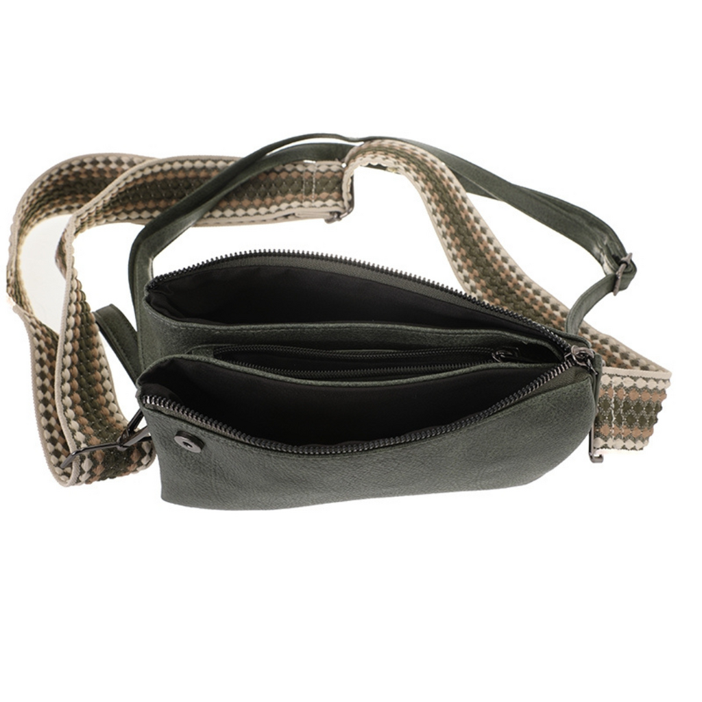 I'm dutch I'm dutch: handtas - schoudertadje  New York - dark green