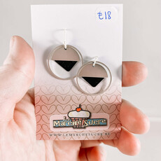 le marché sucré Le marché sucré:  oorbellen - zwart en zilver