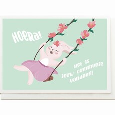 Enfant Terrible Enfant terrible: wenskaart - Hoera! Het is jouw communie vandaag