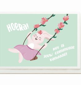 Enfant Terrible Enfant terrible: wenskaart - Hoera! Het is jouw communie vandaag