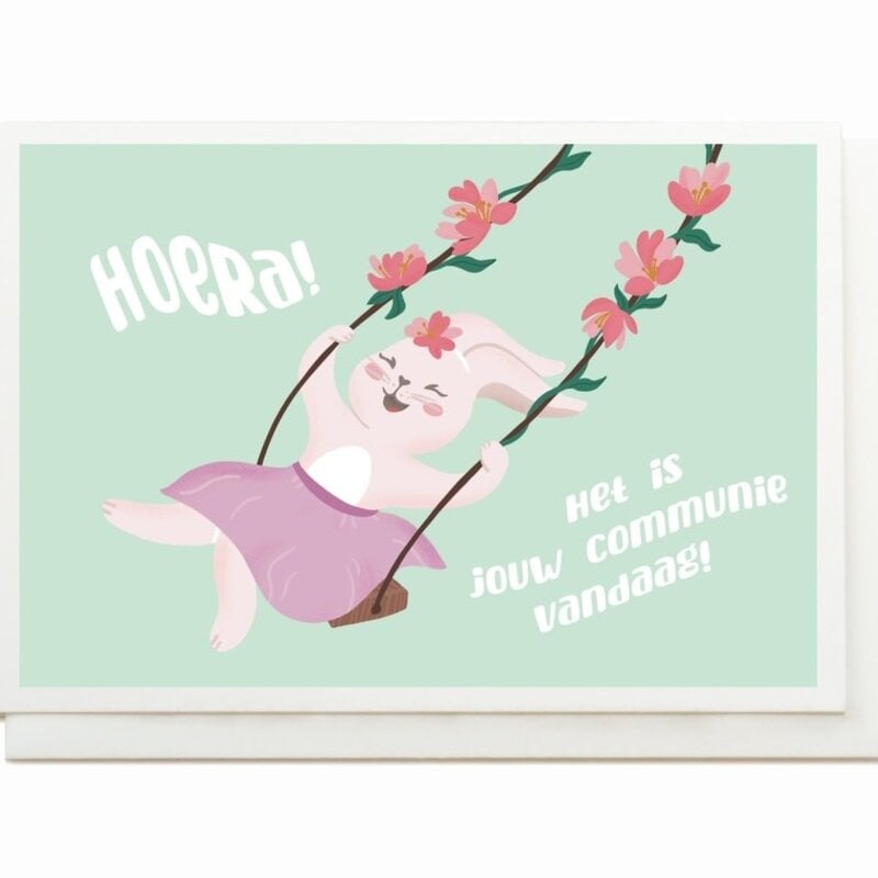 Enfant Terrible Enfant terrible: wenskaart - Hoera! Het is jouw communie vandaag