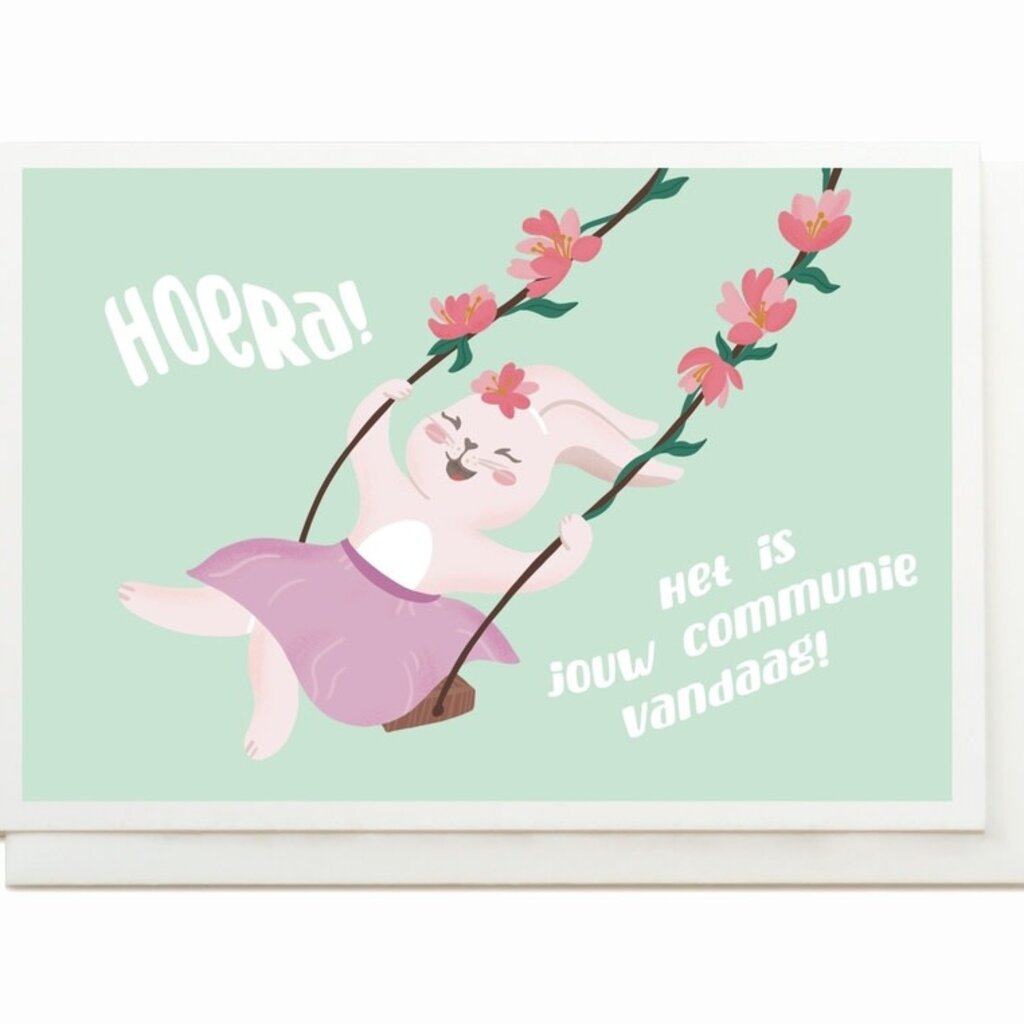 Enfant Terrible Enfant terrible: wenskaart - Hoera! Het is jouw communie vandaag