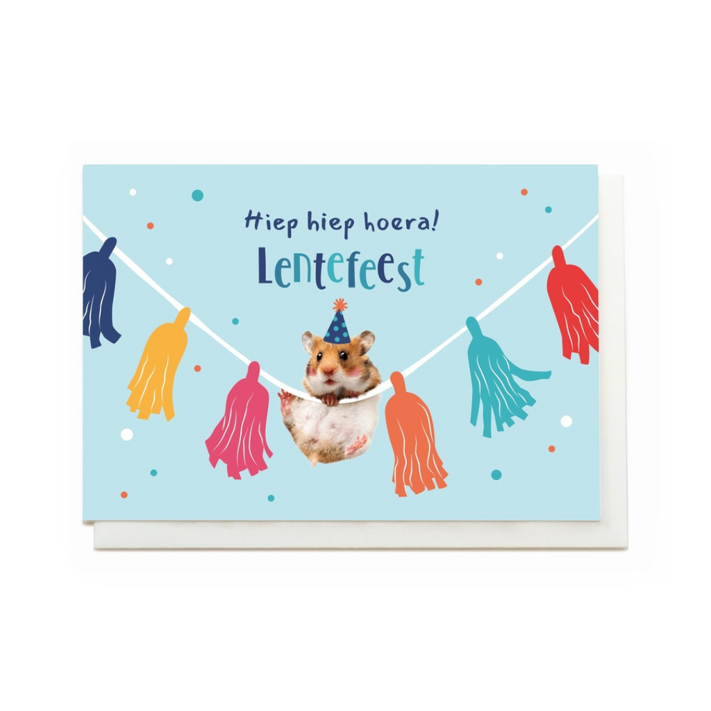 Enfant Terrible Enfant terrible: wenskaart - hiep hiep hoera! Lentefeest