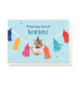 Enfant Terrible Enfant terrible: wenskaart - hiep hiep hoera! Lentefeest